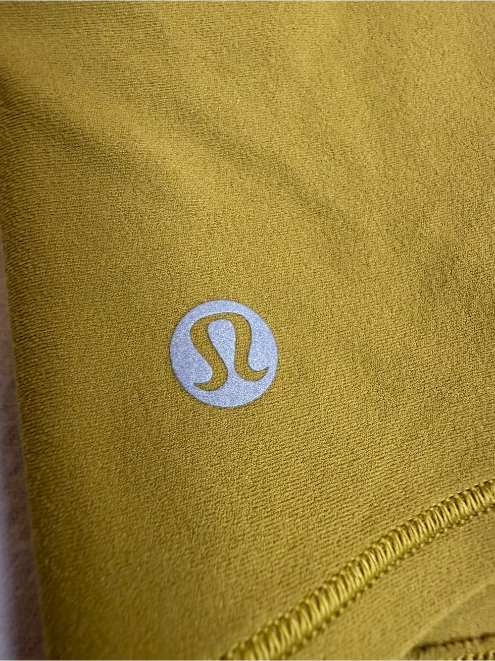 Lululemon Mesh Cross-Front Cropped Tank Top Built-In Bra Gold Spice Green Sz 4 - Picture 7 of 8